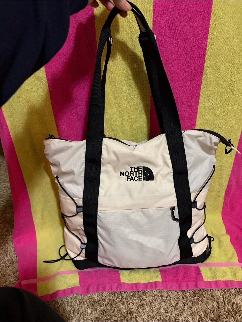 The North Face Borealis  Cream and Black Tote/Backpack
